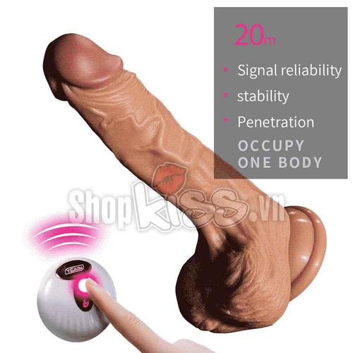 Dương vật giả thật bằng silicon siêu mềm mịn - rung, co, nóng (DV08T) 23 Dương vật giả silicone siêu mềm và mịn DV08T giá rẻ