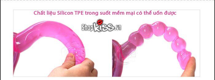 Máy rung dương vật kép khoái cảm (DV20A) 15 Máy rung Double Pleasure giá rẻ 2 nhánh