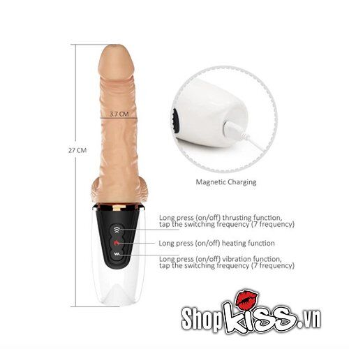 Kích thước Dildo cầm tay đa năng rung nóng