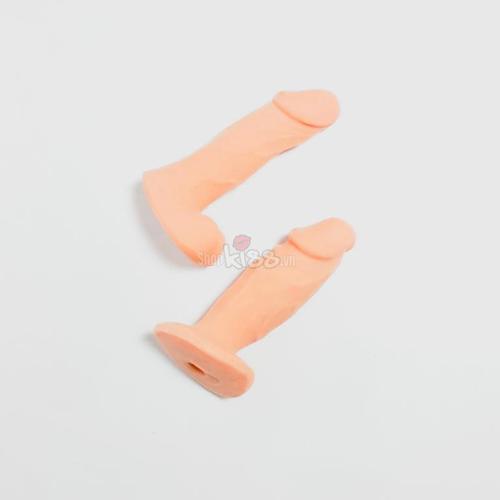 Bộ dương vật dây đeo cỡ nhỏ mềm mại kèm 2 dương vật (DC65N) 25 DC65N dương vật có dây đeo kích thước nhỏ được làm bằng silicone mềm dành cho đồng tính nữ có dây đeo