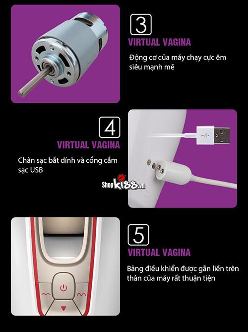 Leteng siêu khoái cảm tự động hút âm đạo giả AD33B đa năng