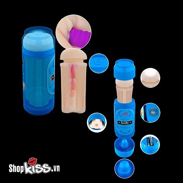 Lon bia Sexby âm đạo giả hình cốc (AD41B) 26 Nam thủ dâm đồ chơi tình dục lon bia hình âm đạo giả Sexby AD41B