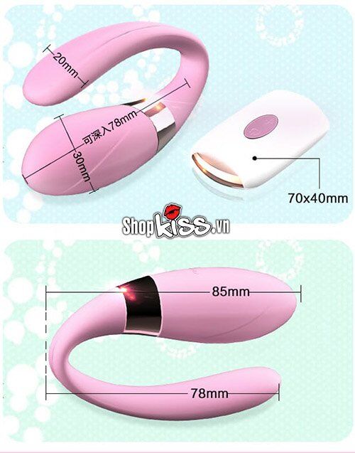 Máy mát xa kích thích âm vật và điểm G Dibe Alice MS42, kích cỡ