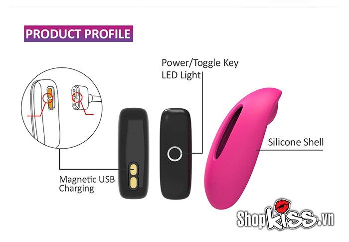 Trứng rung gắn vào quần lót Magic Motion Candy (EG19) - điều khiển từ xa qua App 33 Trứng rung được gắn vào quần lót Candy EG19 và có chức năng sạc từ tính