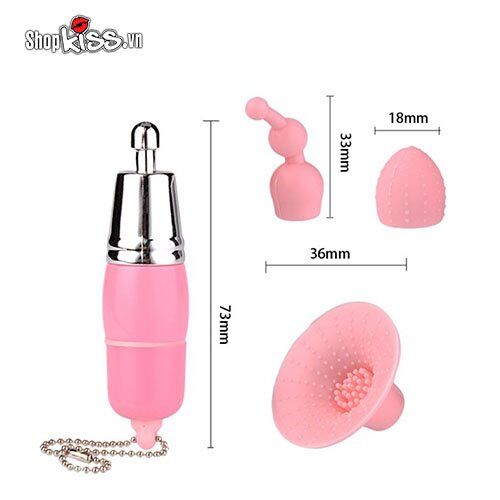 Trứng rung mini có 3 đầu thay thế - dành cho thủ dâm nữ (MS41N) 16 Trứng rung mini size kèm 3 đầu thay thế MS41N