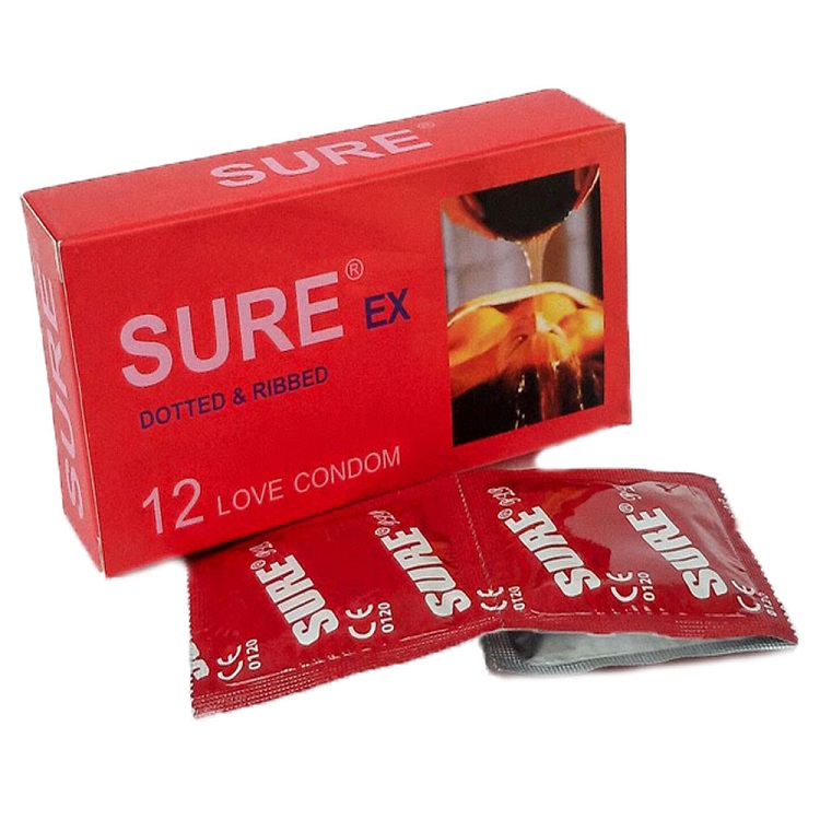 Bao cao su Sure màu đỏ giá rẻ